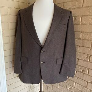 Alexandre of England Brown 100% Wool 2 Button Blazer Jacket - Size 46